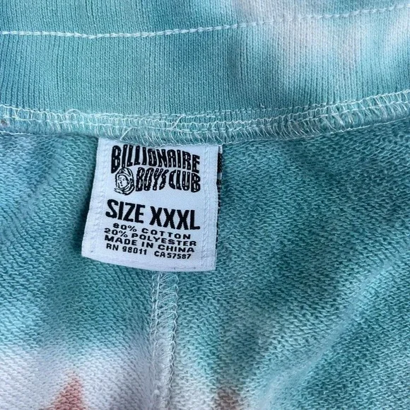 Billionaire Boys Club Tie Dye Spellout Rare Sweat Short Size Mens 3XL
